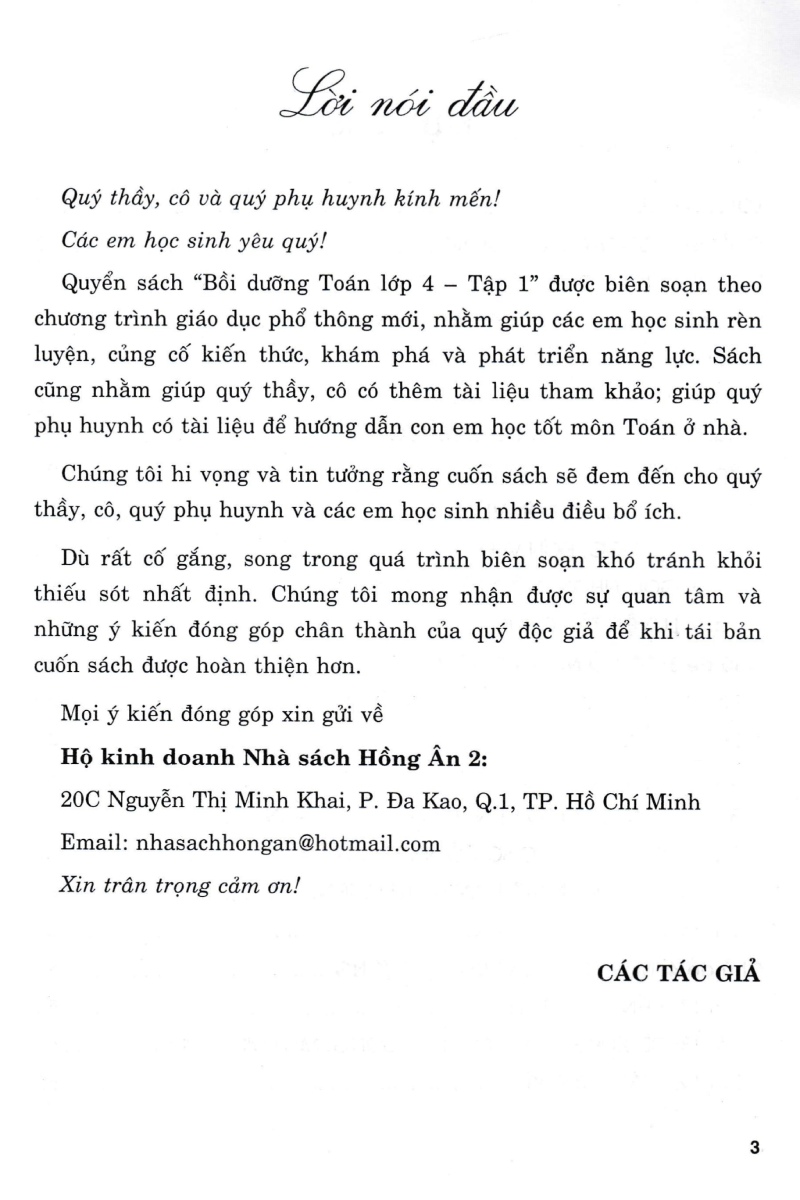 BỒI DƯỠNG TOÁN LỚP 4 - TẬP 1 (Bám sát SGK Kết nối tri thức với cuộc sống)